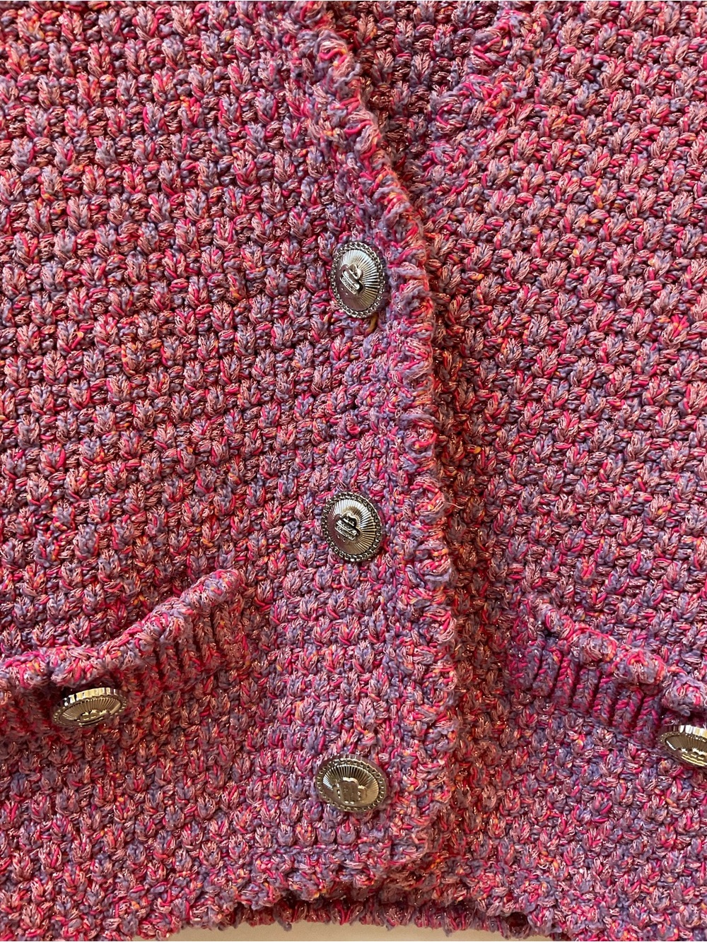 Maje Tweed Effect Knit Cardigan - Picture 3 of 16